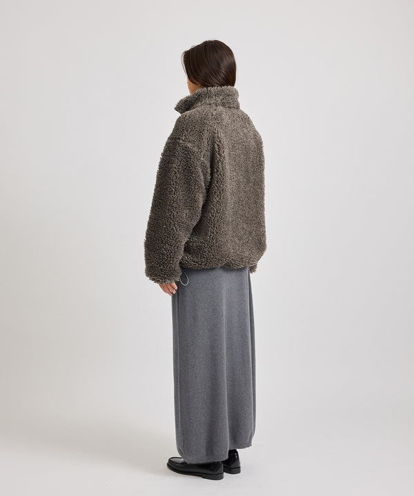 Saturdays New York City Alessia Boa Fleece Blouson Gray