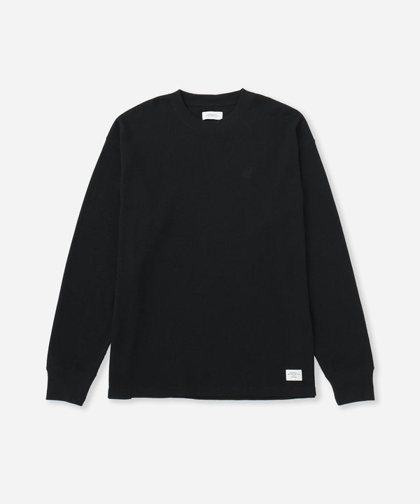 saturdays new york city Alex Waffle Relaxed Long Sleeve Tee Black