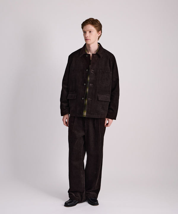 Saturdays New York City Antoine Corduroy Chore Jacket Dark Brown