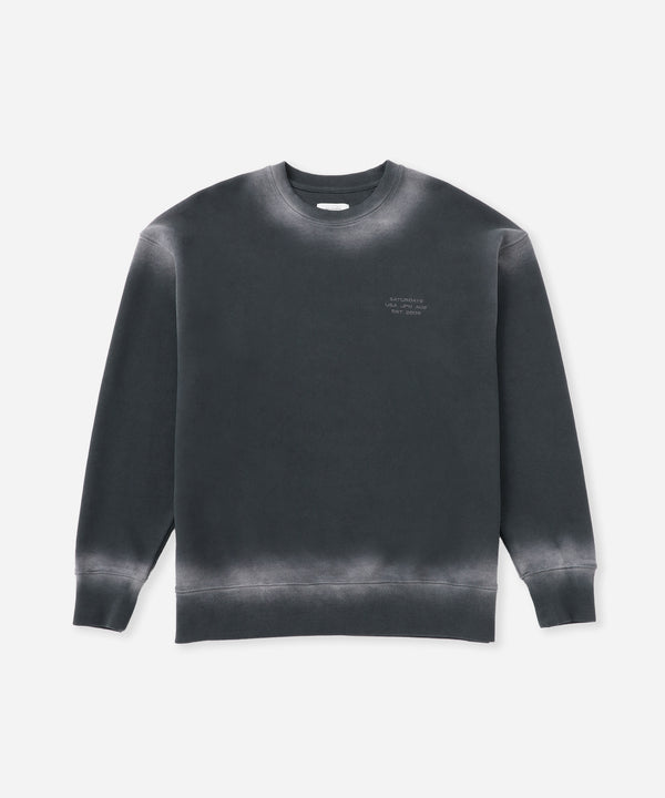saturdays new york city Ari Relaxed Faded Dye Sweatshirt Fade Black