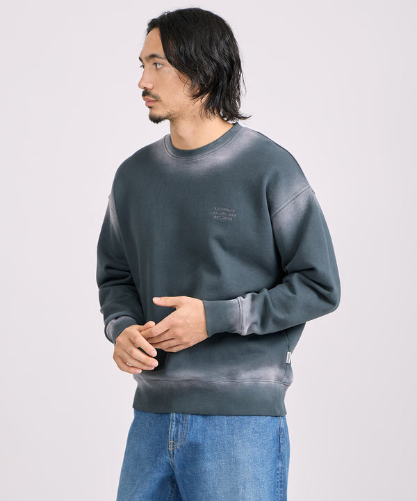 Saturdays New York City Ari Relaxed Faded Dye Sweatshirt Green