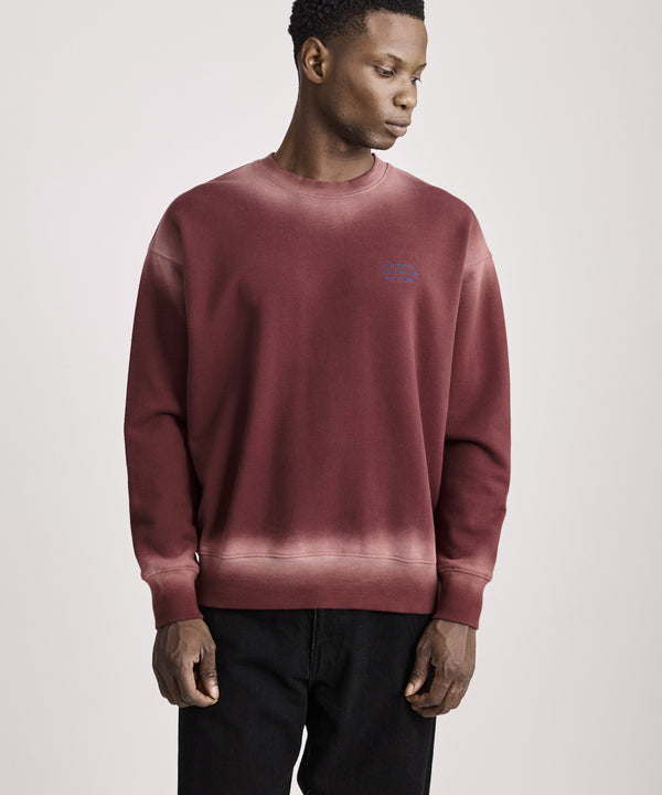 Saturdays New York City Ari Relaxed Faded Dye Sweatshirt Wine