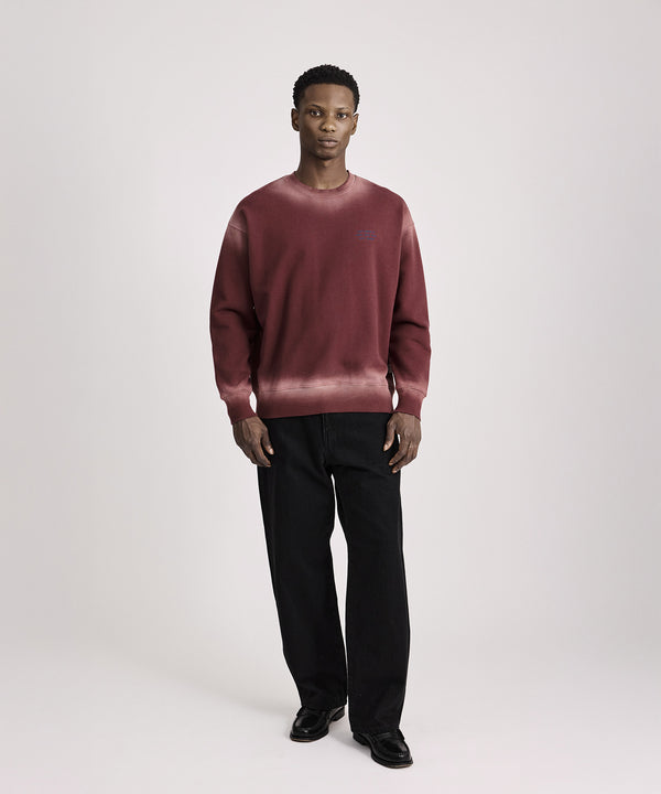 Saturdays New York City Ari Relaxed Faded Dye Sweatshirt Wine