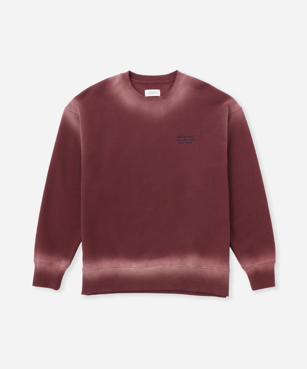 saturdays new york city Ari Relaxed Faded Dye Sweatshirt Wine