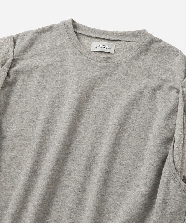 Saturdays New York City Arisa Twisted Sleeve Top Gray