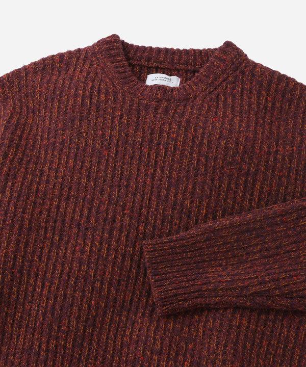 Saturdays New York City Atkins Speckled Sweater Wine