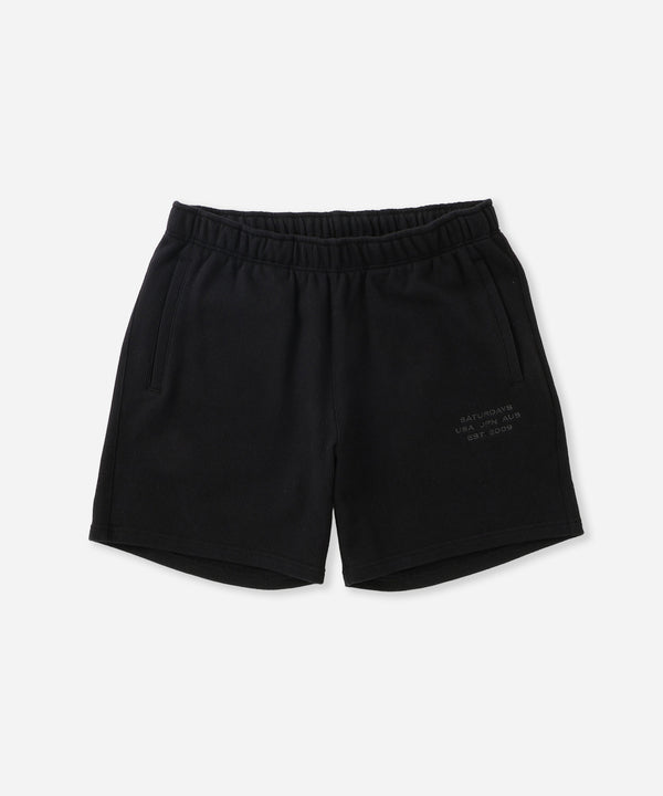 saturdays new york city Austin Dobby Weave International Sweatshort Black