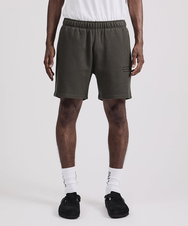 Saturdays New York City Austin Dobby Weave International Sweatshort Olive Green