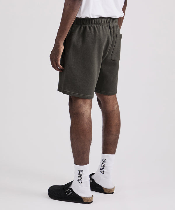 Saturdays New York City Austin Dobby Weave International Sweatshort Olive Green
