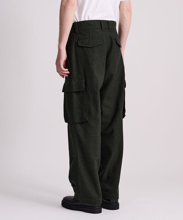 Saturdays New York City Balugo Herringbone Pant Dark Green