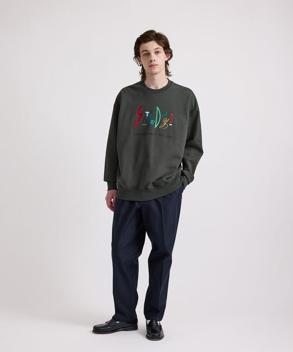 Saturdays New York City Bowery Live Color Embroidered Sweatshirt Charcoal