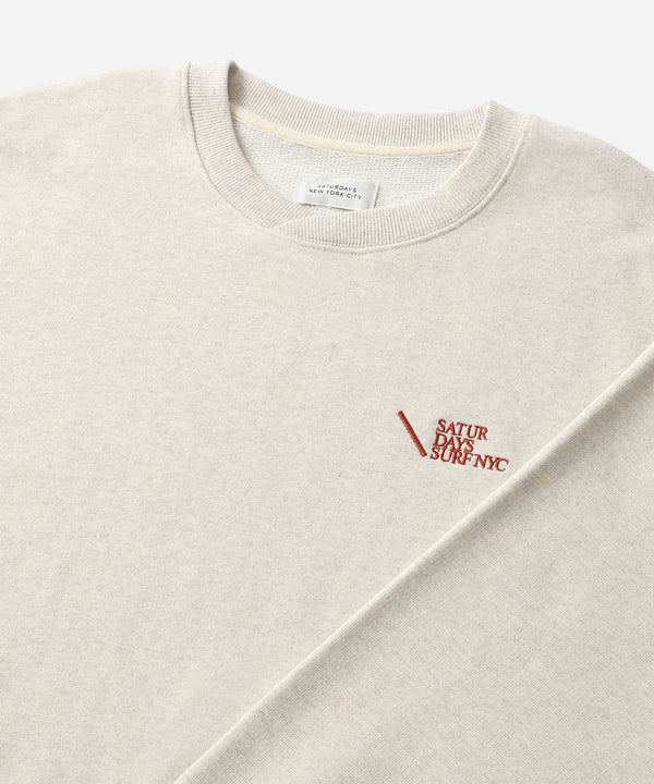Saturdays New York City Bowery Loofah Collar Sweatshirt Oatmeal