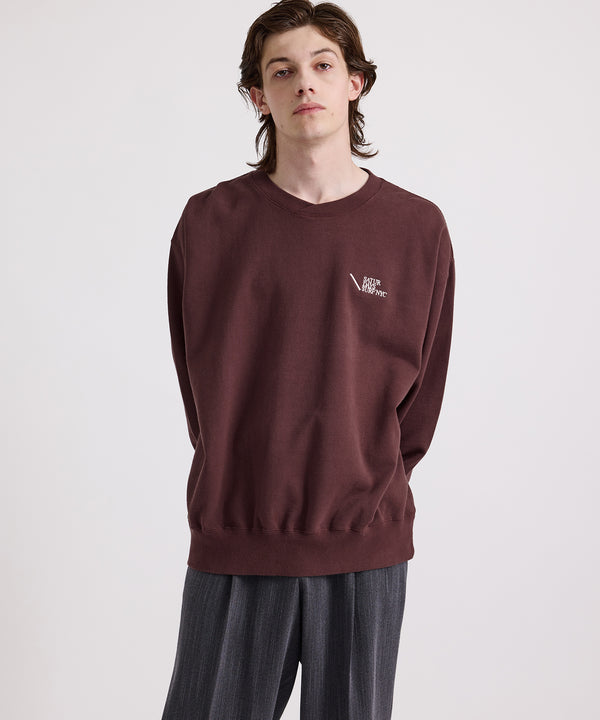 Saturdays New York City Bowery Loofah Collar Sweatshirt Wine