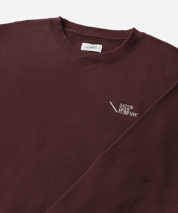 Saturdays New York City Bowery Loofah Collar Sweatshirt Wine