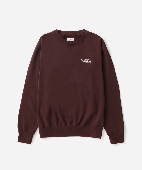 saturdays new york city Bowery Loofah Collar Sweatshirt Wine