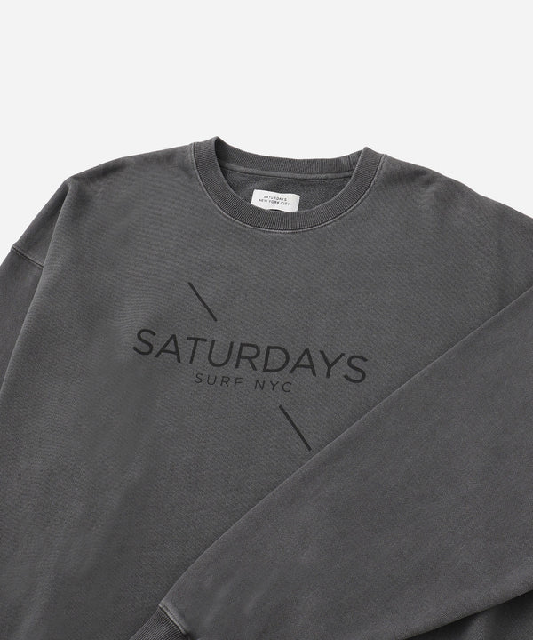 Saturdays New York City Bowery Pigment Dye Surf Sweatshirt Black