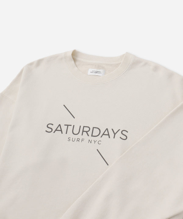 Saturdays New York City Bowery Pigment Dye Surf Sweatshirt Off White
