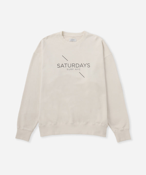 saturdays new york city Bowery Pigment Dye Surf Sweatshirt Off White