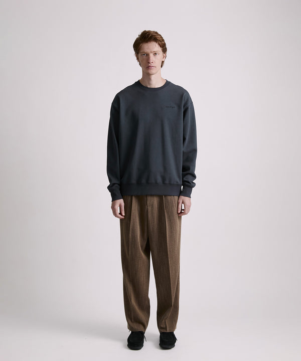 Saturdays New York City Bowery Script Embroidered Sweatshirt Navy