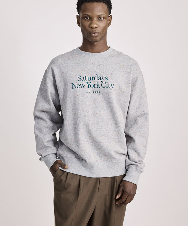 Saturdays New York City Bowery Speckle Sweatshirt Gray