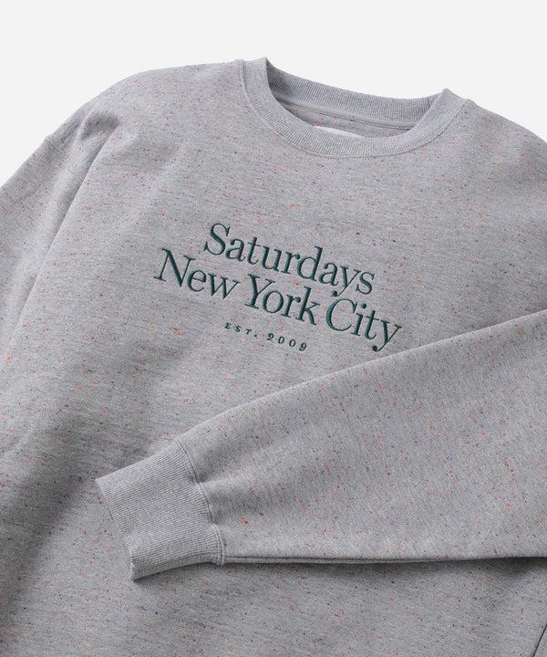 Saturdays New York City Bowery Speckle Sweatshirt Gray