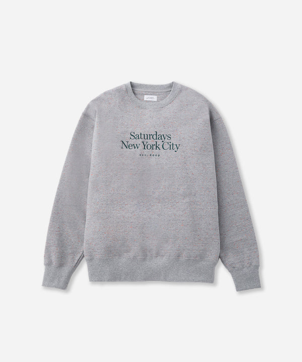 saturdays new york city Bowery Speckle Sweatshirt Gray