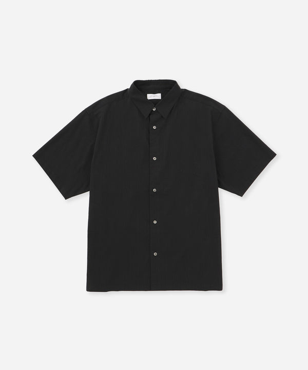 saturdays new york city Bruce Tonal Stripe Short Sleeve Shirt Black