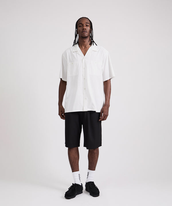 Saturdays New York City Canty Dobby Stripe Short Sleeve Shirt Off White