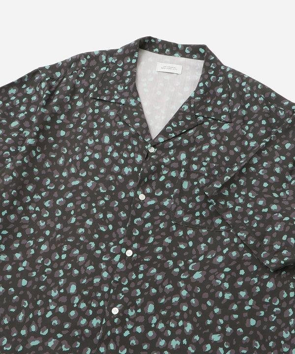 Saturdays New York City Canty Leopard Short Sleeve Shirt Charcoal