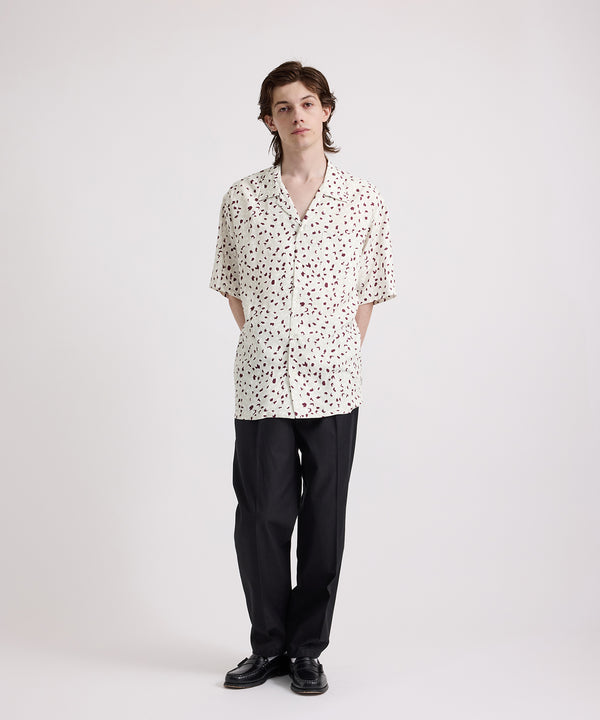 Saturdays New York City Canty Leopard Short Sleeve Shirt Light Gray