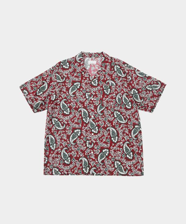 saturdays new york city Canty Paisley Short Sleeve Shirt Red
