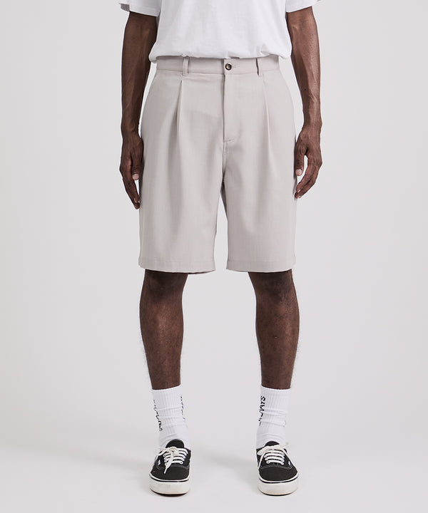 Saturdays New York City Chan Pleated Short Light Gray