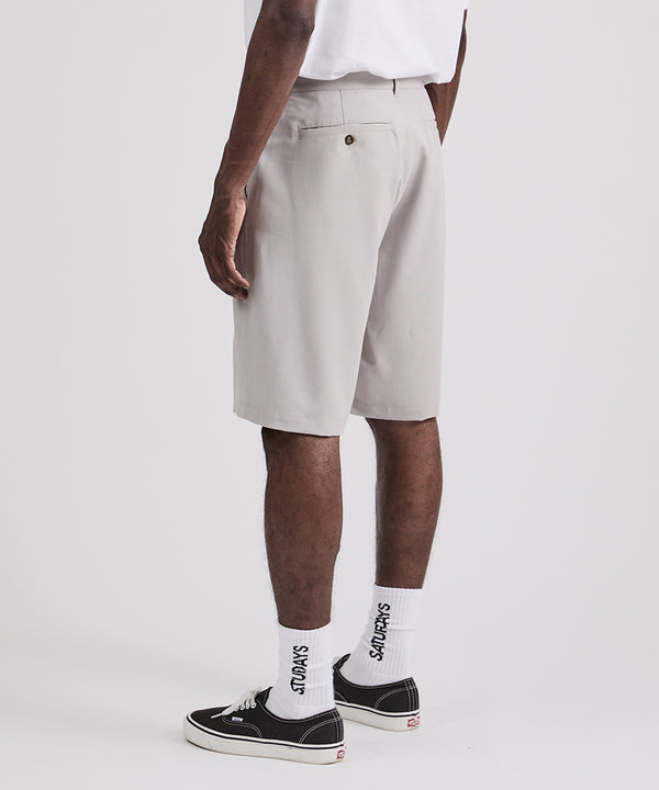 Saturdays New York City Chan Pleated Short Light Gray