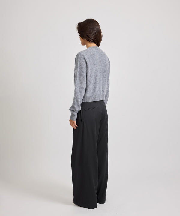 Saturdays New York City Christine Textured Knit Light Gray