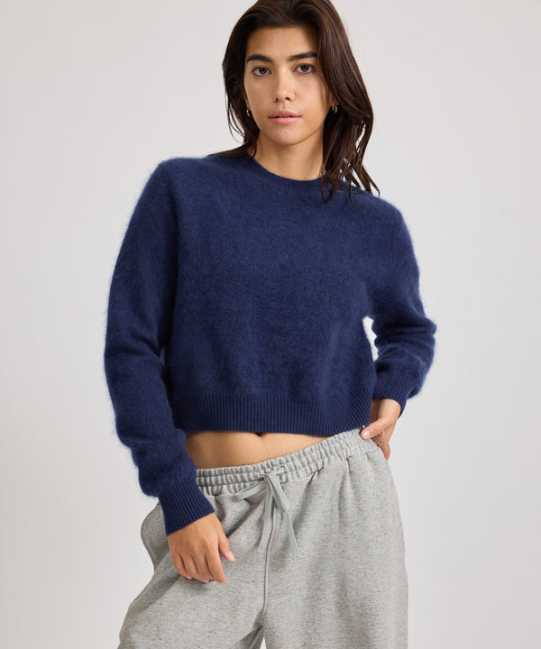 Saturdays New York City Christine Textured Knit Navy