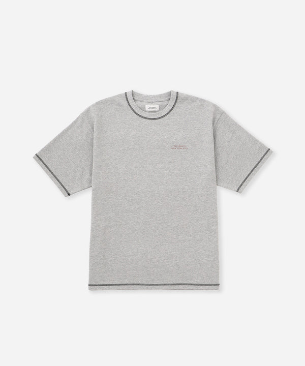 saturdays new york city Contrast Stitch Relaxed Short Sleeve Tee Gray