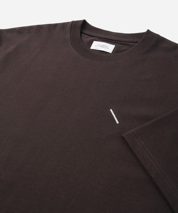 Saturdays New York City Cursive Saturdays Surf Relaxed Short Sleeve Tee Brown