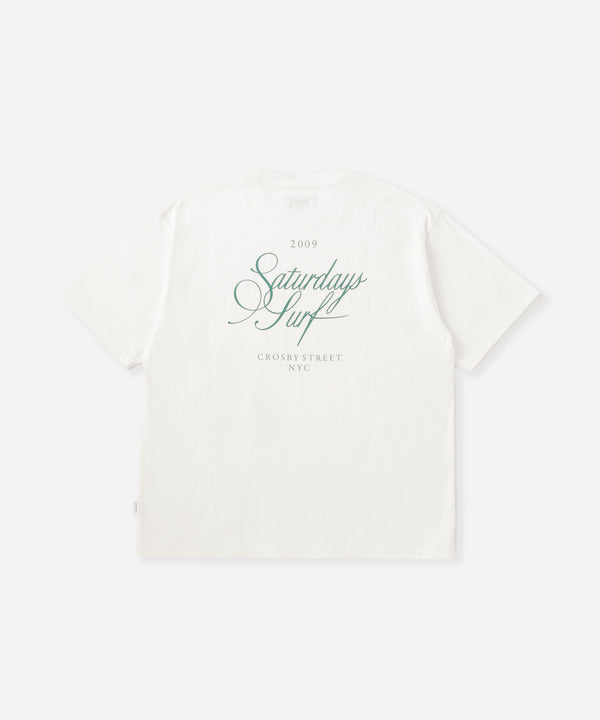 Saturdays New York City Cursive Saturdays Surf Relaxed Short Sleeve Tee White