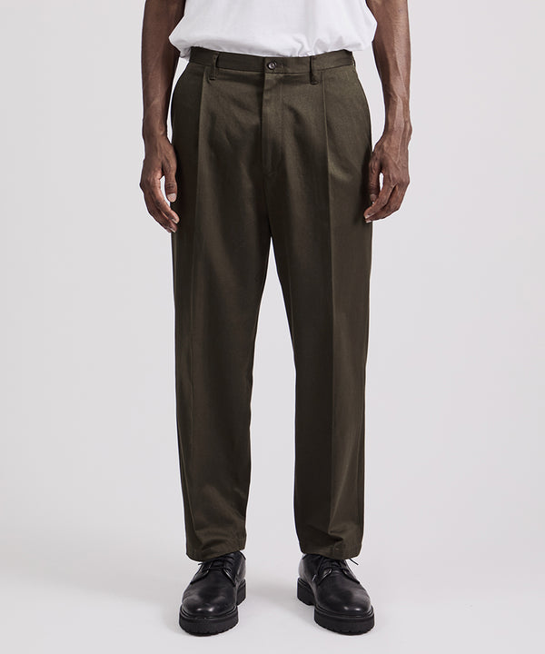 Saturdays New York City Dean One Tuck Pant Olive Green