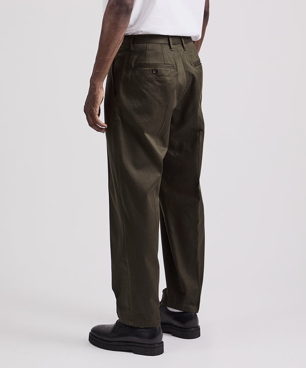 Saturdays New York City Dean One Tuck Pant Olive Green