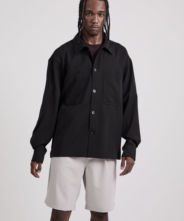 Saturdays New York City Driessen Crepe Overshirt Black