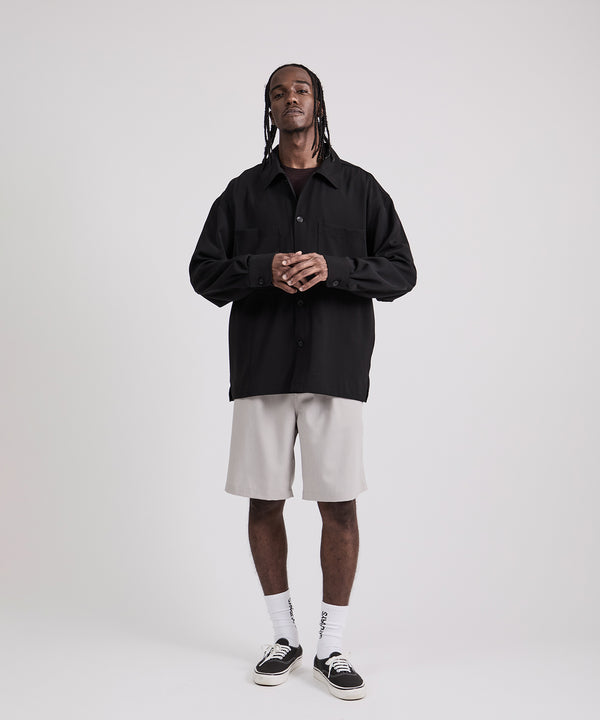 Saturdays New York City Driessen Crepe Overshirt Black