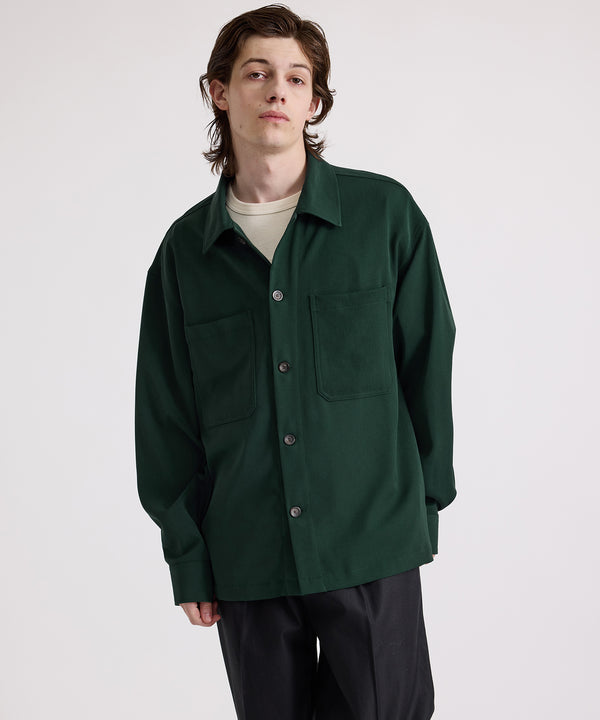 Saturdays New York City Driessen Crepe Overshirt Green