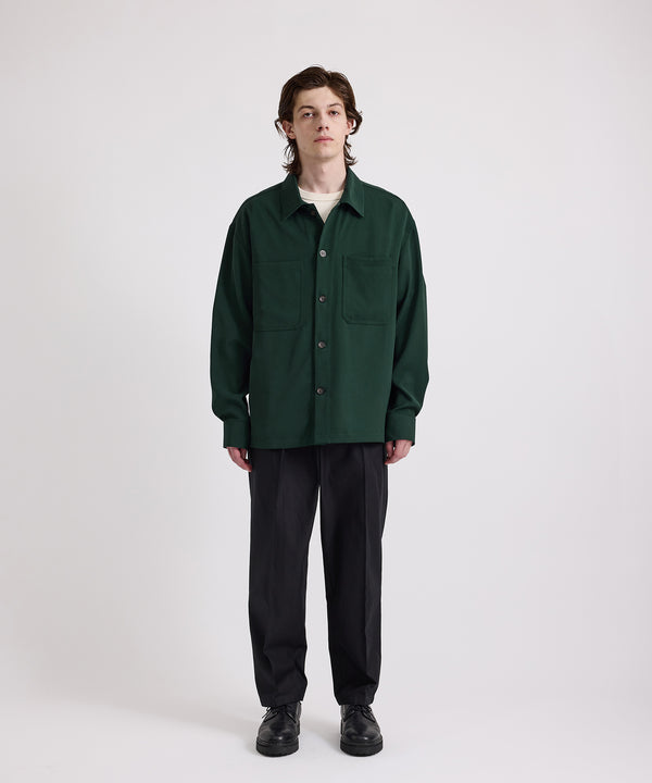 Saturdays New York City Driessen Crepe Overshirt Green