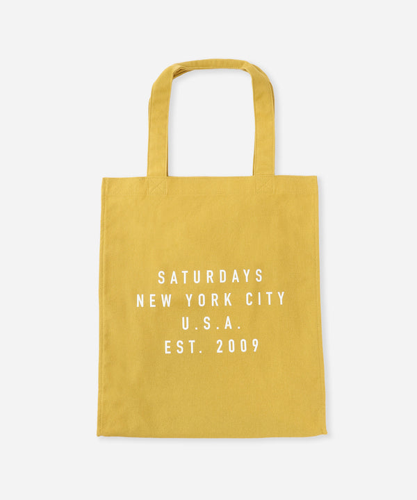 saturdays new york city Established USA Tote Bag Yellow