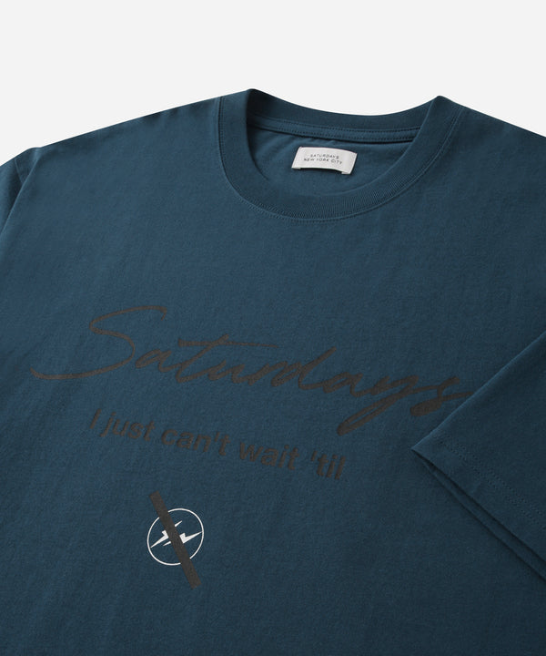 Saturdays New York City FRAGMENTxSaturdays NYC Short Sleeve T-Shirt Blue