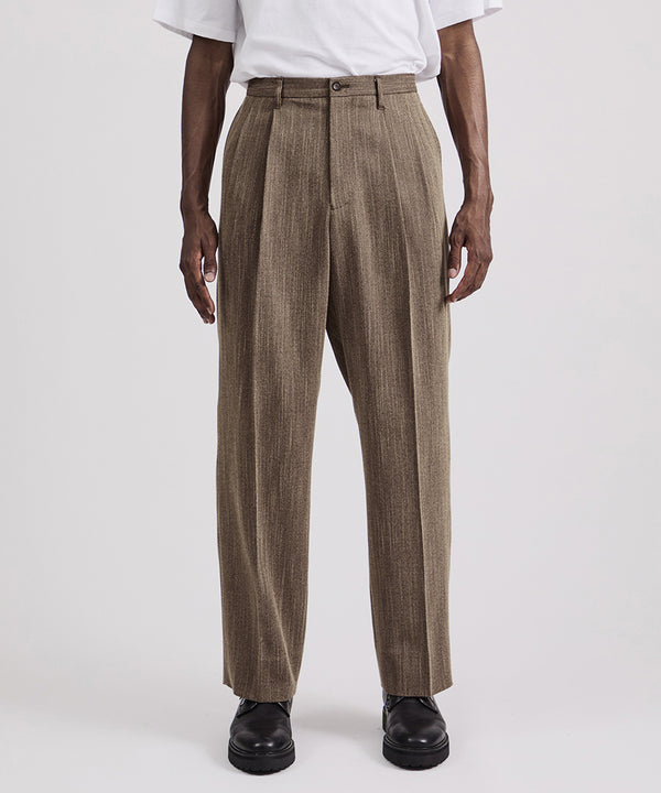 Saturdays New York City George Tweed Two Tuck Pant Brown