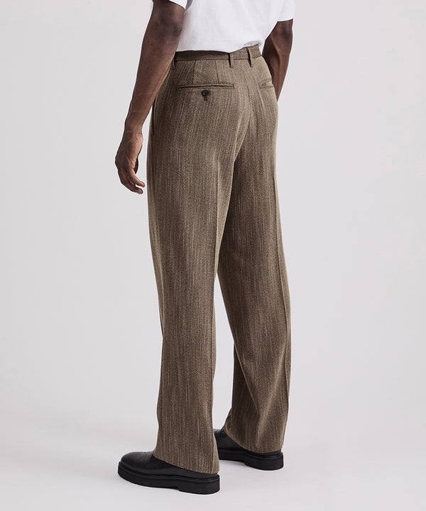 Saturdays New York City George Tweed Two Tuck Pant Brown