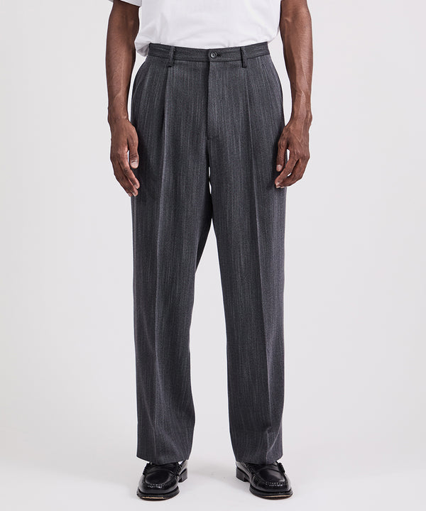 Saturdays New York City George Tweed Two Tuck Pant Charcoal
