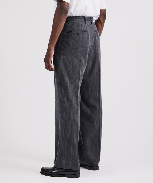 Saturdays New York City George Tweed Two Tuck Pant Charcoal